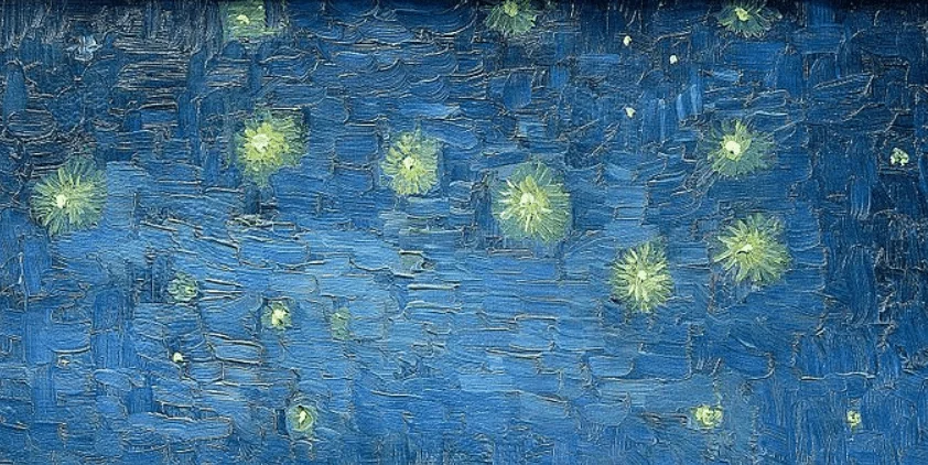 Detail of the Great Bear in Starry Night Over the Rhône