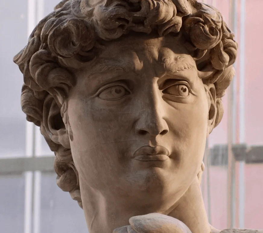 facts about the statue of david eyes