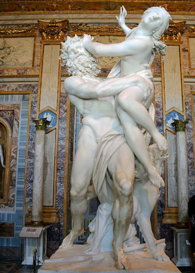 the rape of prosperina by Bernini