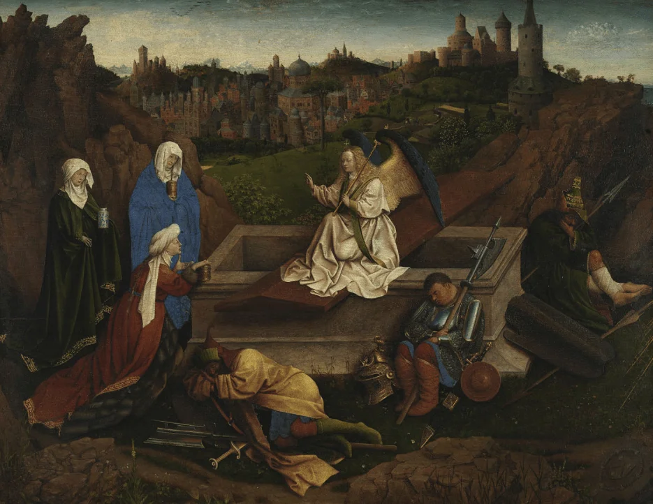 The Three Marys at the Tomb Jan van Eyck