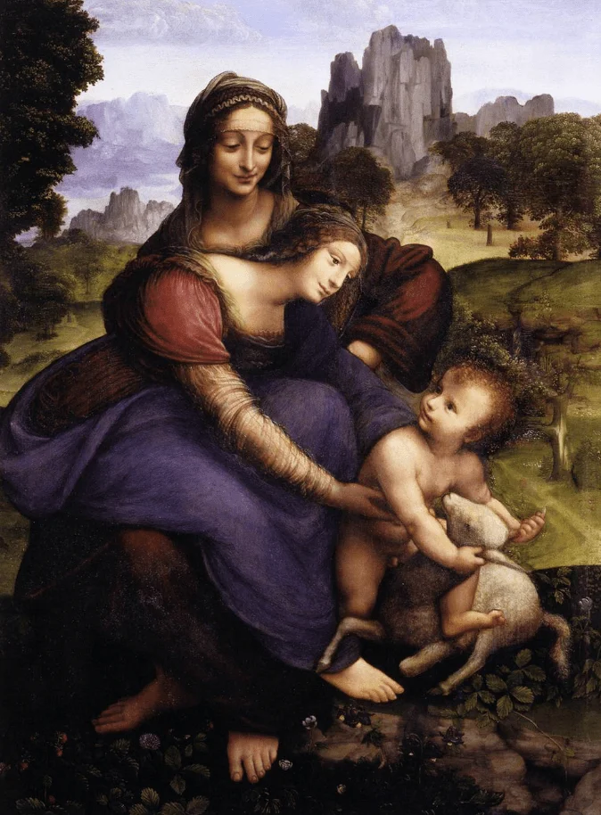 The Virgin and Child with St. Anne leonardo da vinci