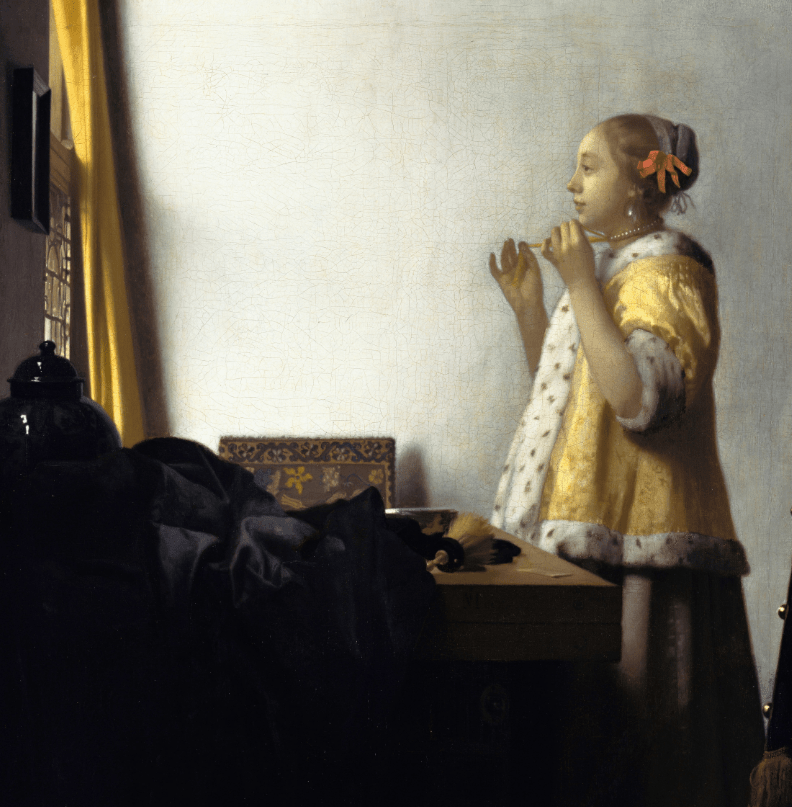 Young Woman with a pearl necklace