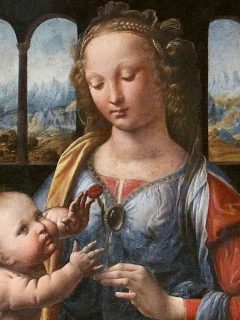 Madonna of the Carnation detail