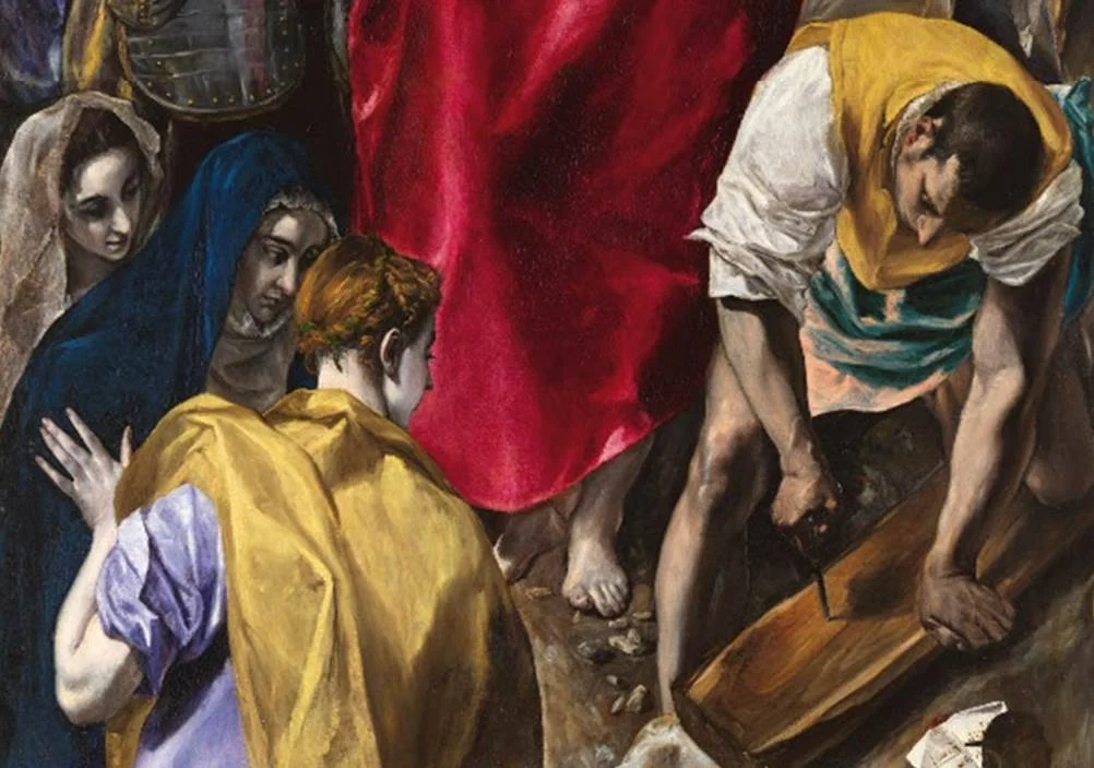 The disrobing of Christ Three Marys