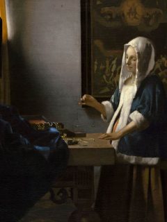 WOman Holding a balance full painting