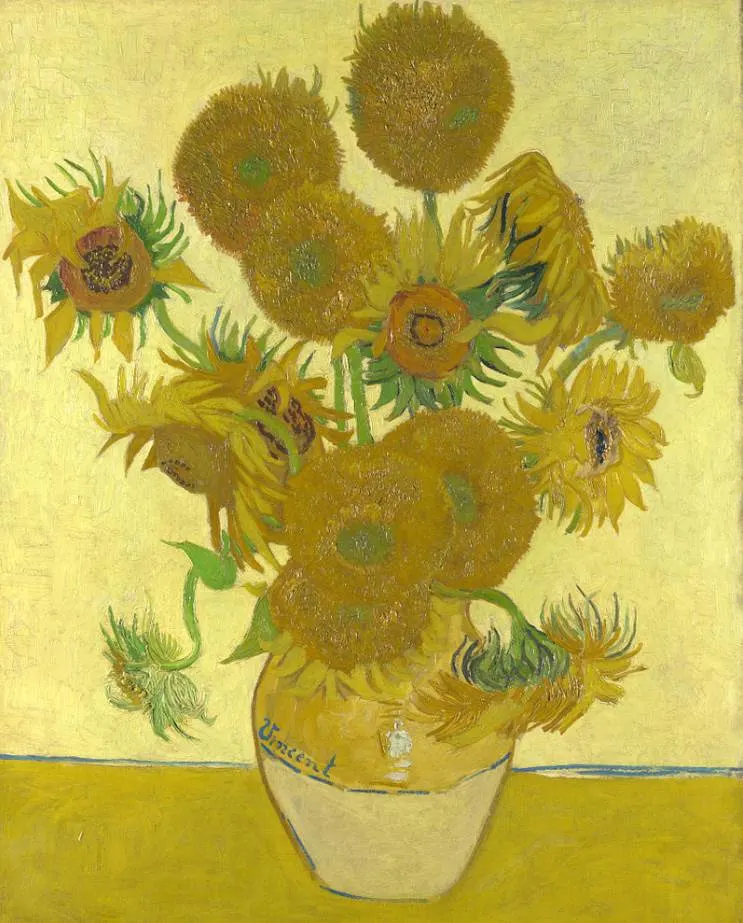 Top 10 Famous Paintings At The National Gallery (London) 1 Famous paintings at the national gallery london Sunflowers van gogh