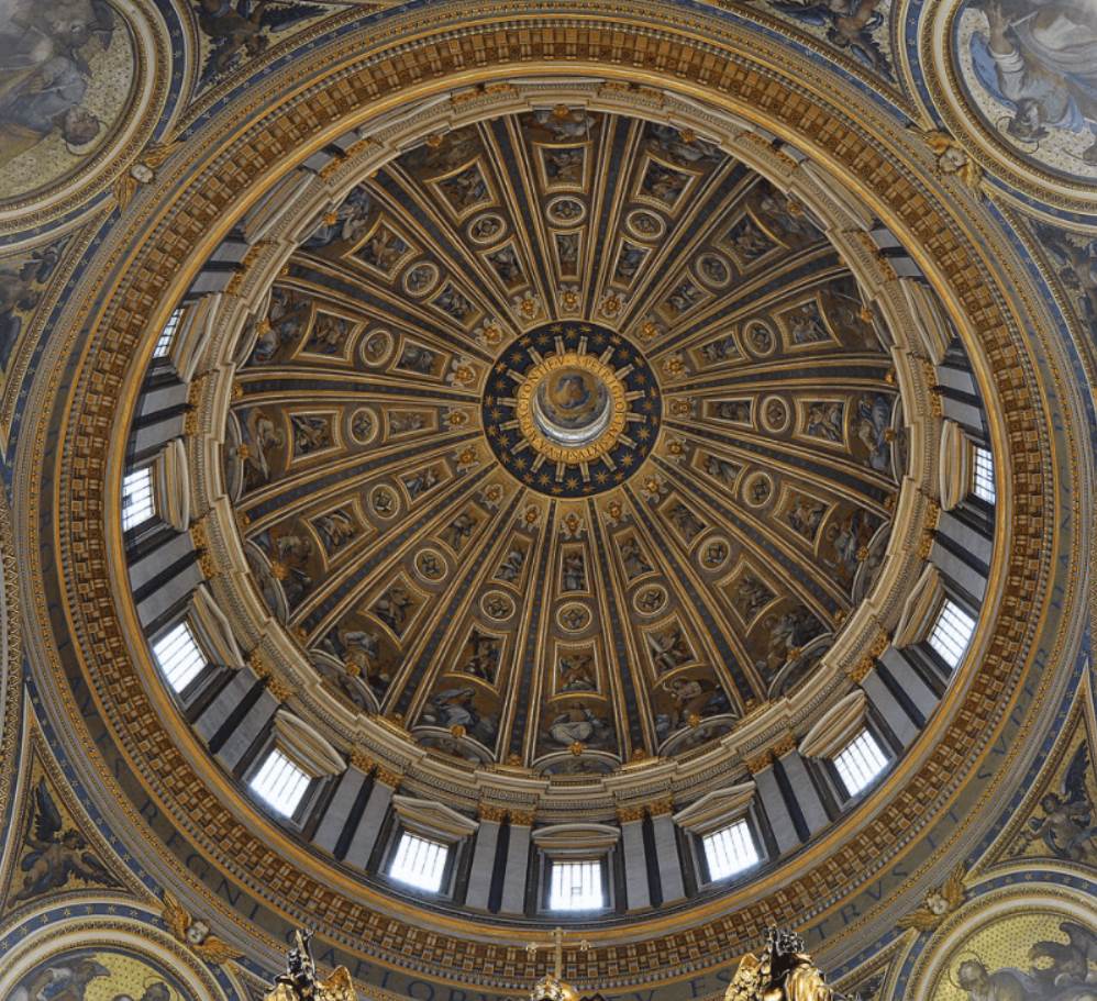 St peters basilica dome interior