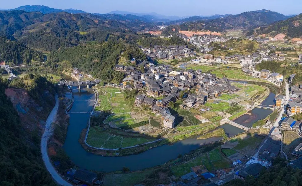 Top 8 Idyllic Chengyang Bridge Facts 1 Aerial view of Chengyang
