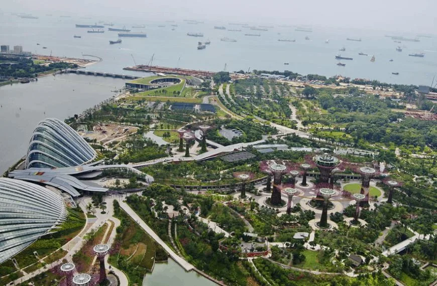 Aerial view of Bay South Gardens