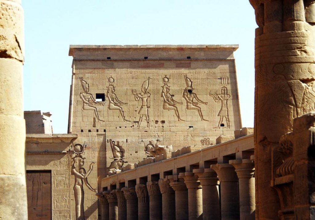 Ancient egyptian insriptions philae