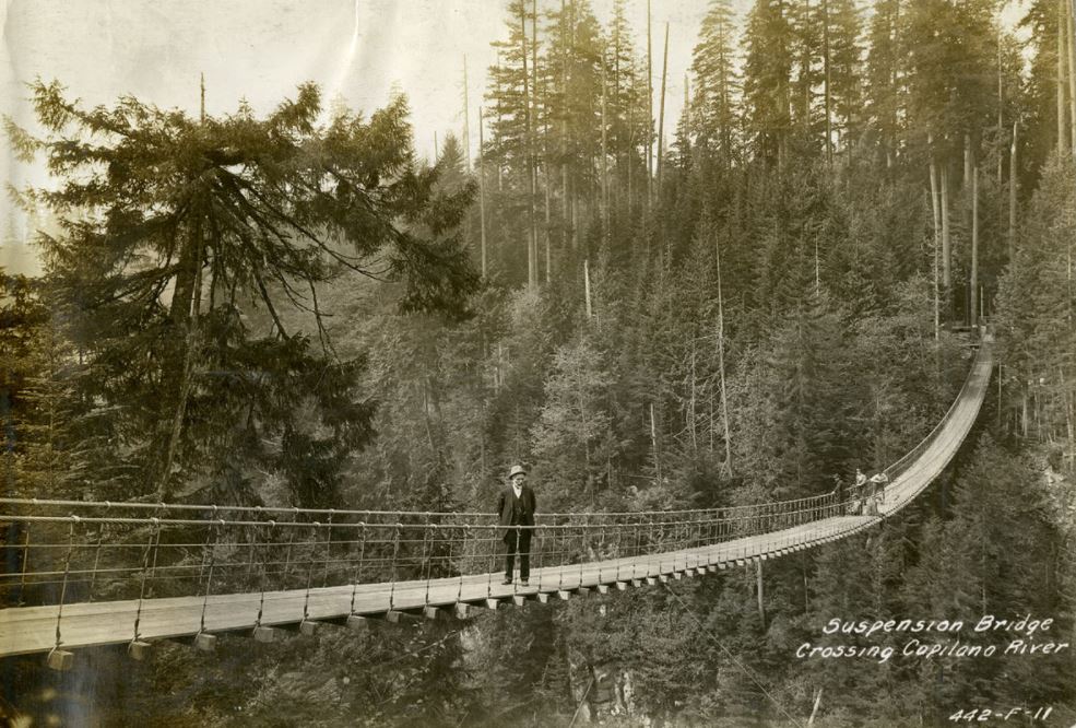 Capilano Suspension Bridge around 1919
