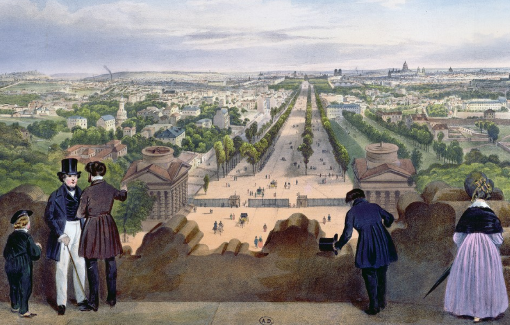 Champs-Élysées circa 1850