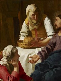 Christ in the house of Martha and Mary painted by Johannes Vermeer