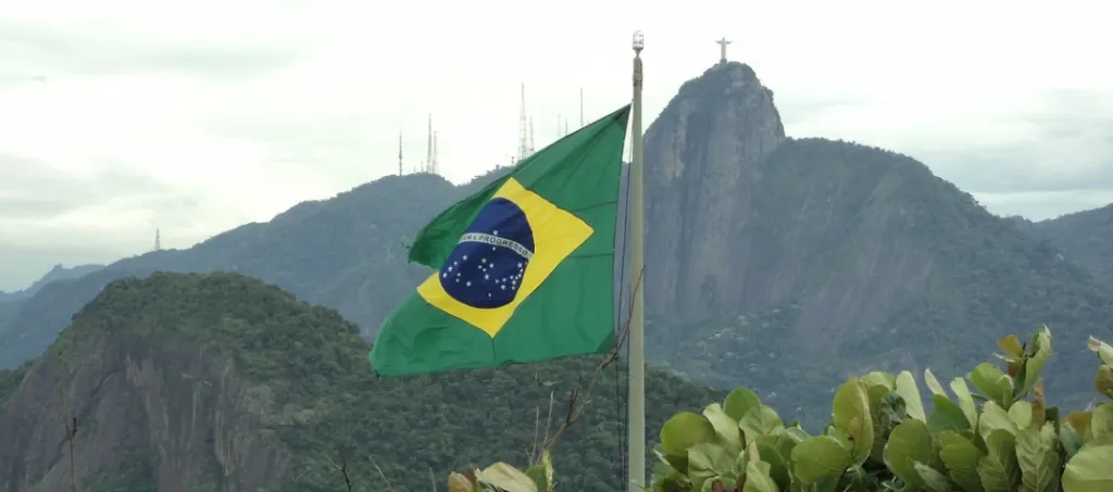 Christ the Redeemer and Brazilian flag
