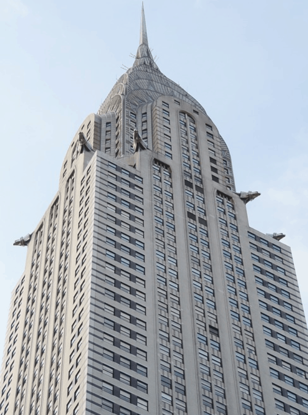 The art-deco Chrysler Building in New York City