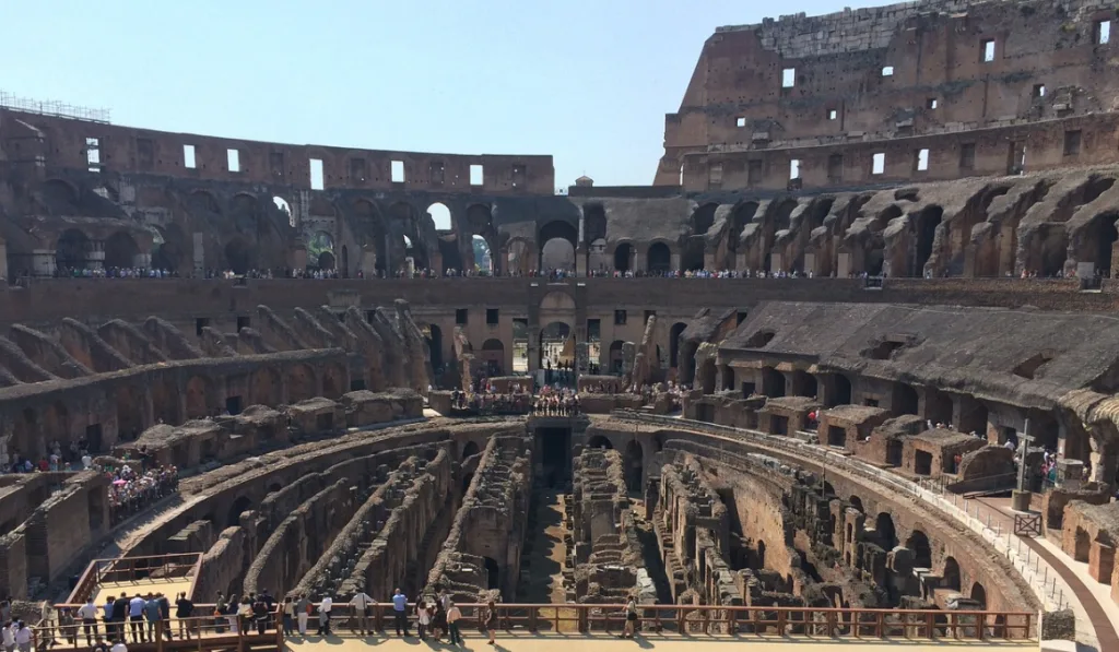 An inside view of the Colosseum