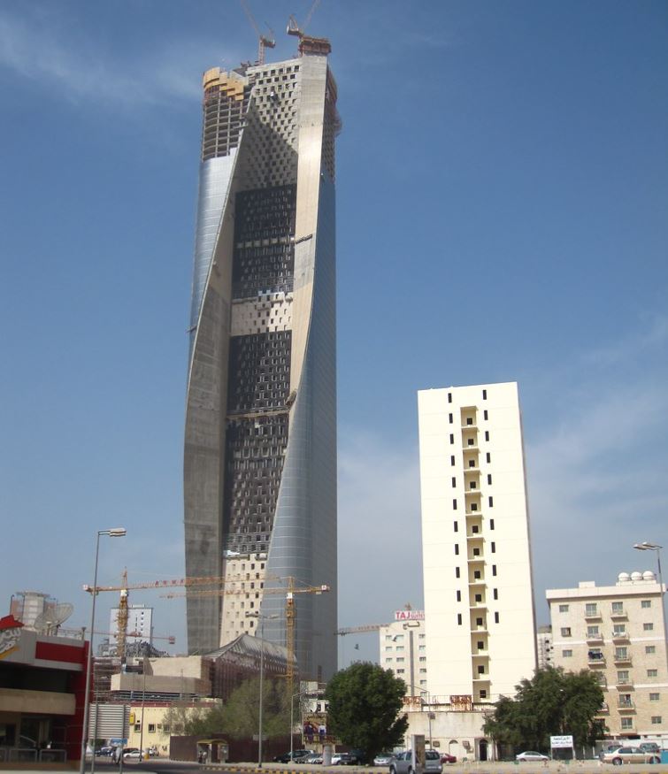 Detail of the south side of Al Hamra Tower