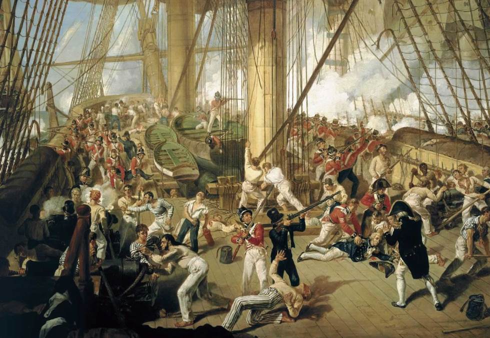 Fall of Admiral Nelson painting