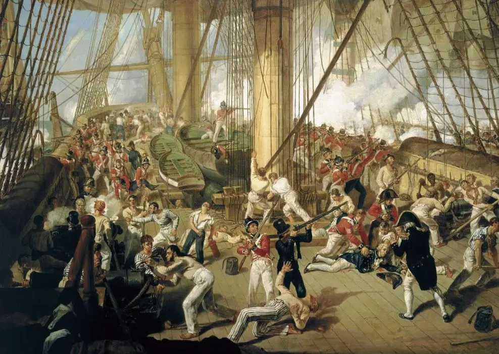 The Fall of Nelson, Battle of Trafalgar, 21 October 1805