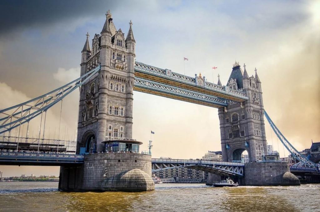 Famous bridges in London Tower Bridge