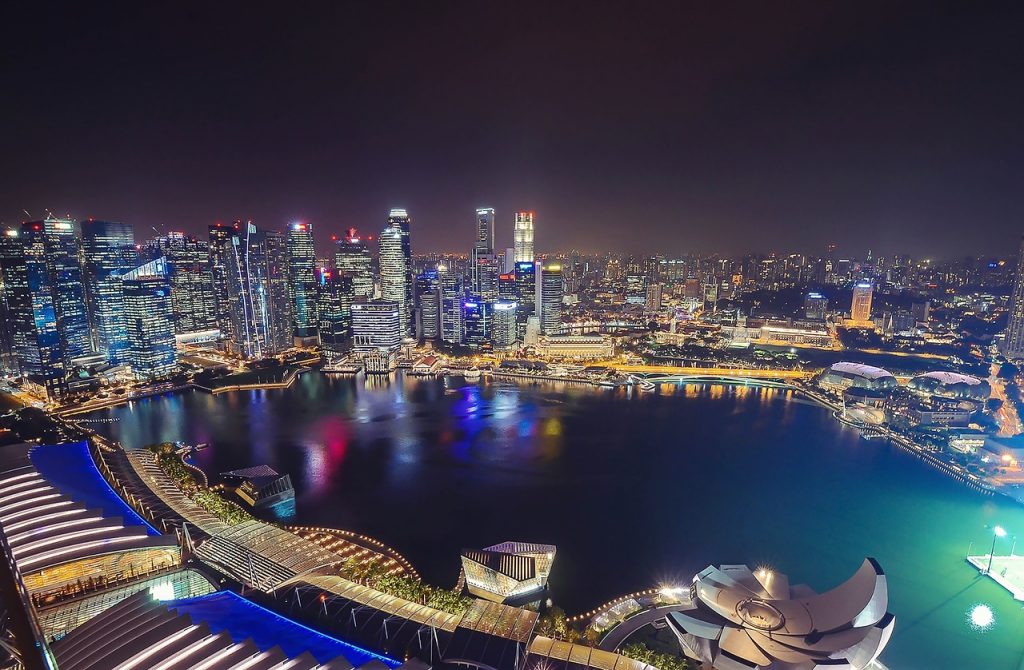 facts about the merlion Aerial view of Singapore