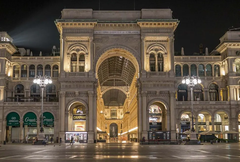 Galleria Milan entrance arch