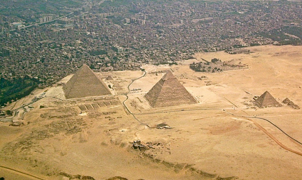 Giza necropolis seen from above