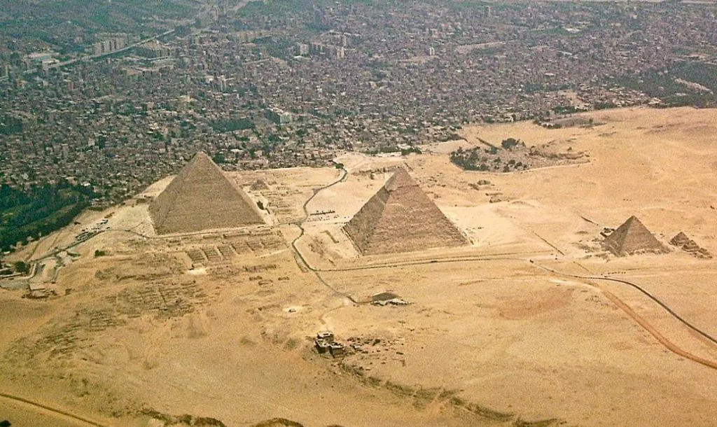 Giza necropolis seen from above