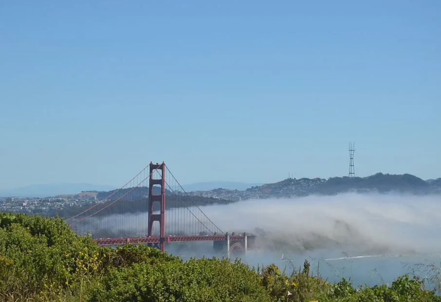 Golden Gate Bridge and Sutro Tower