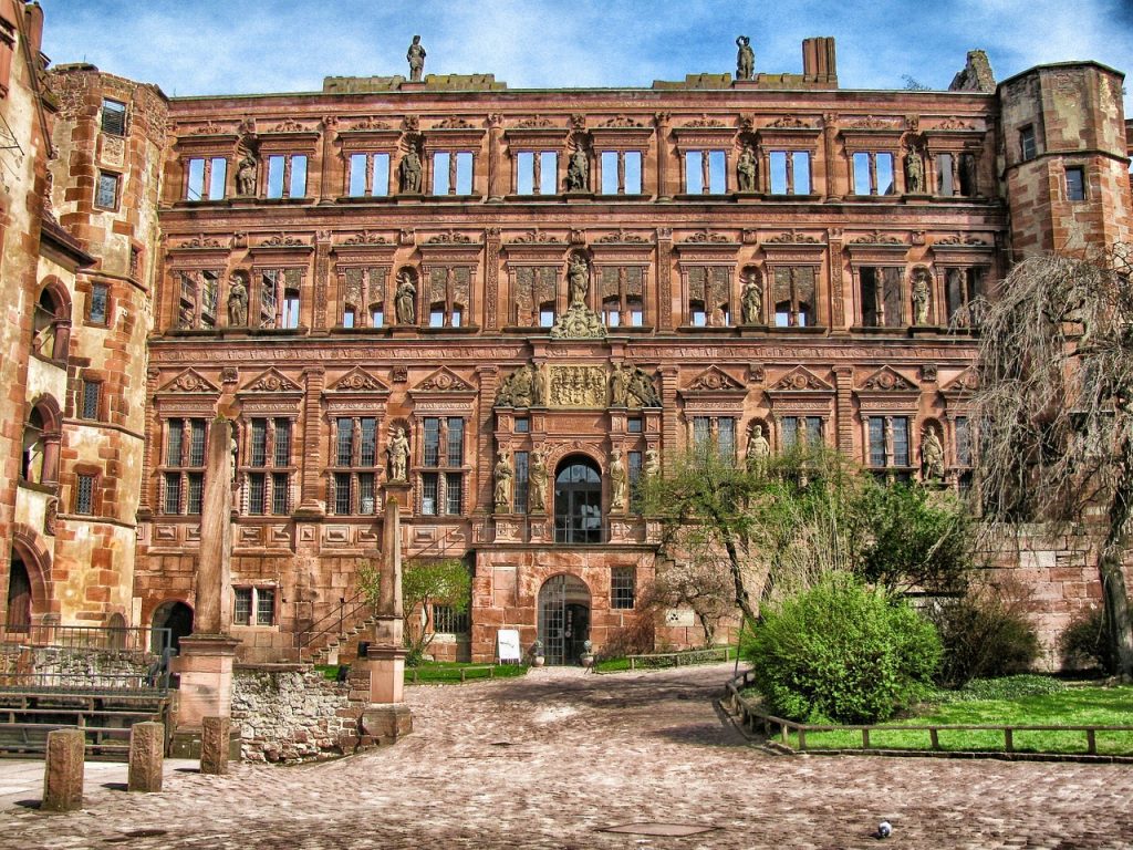 The renovated building at Heidelberg Castle
