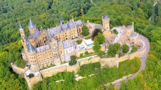 Hohen zollern castle aerial view