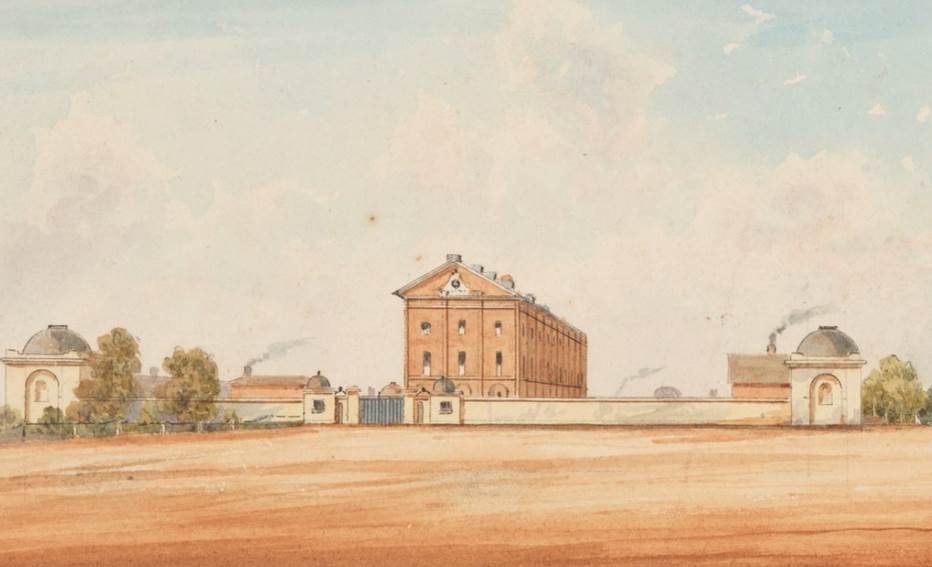 Hyde Park Barracks in 1840