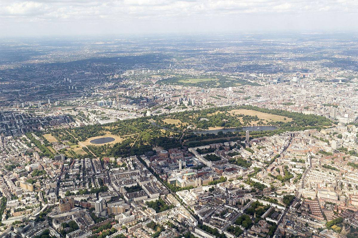 Hyde Park and Kensington Gardens aerial