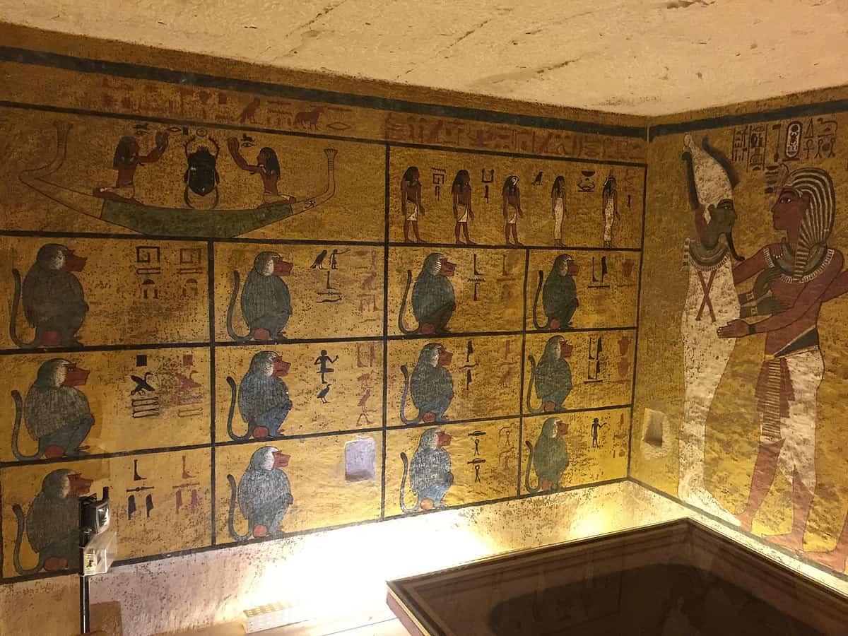 Inside tomb of Tutankhamun