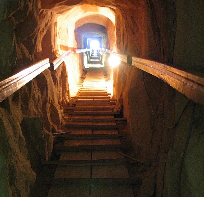 Inside the Meidum Pyramid passageway