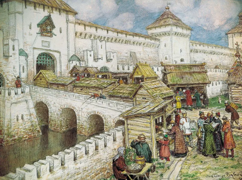 Kremlin gate and moat