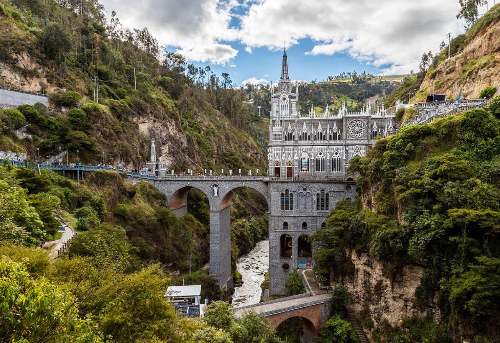 Las Lajas sanctuary height