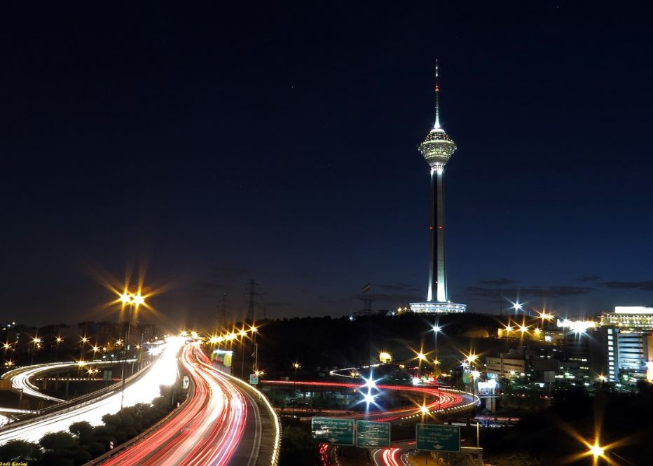 Milad tower at night