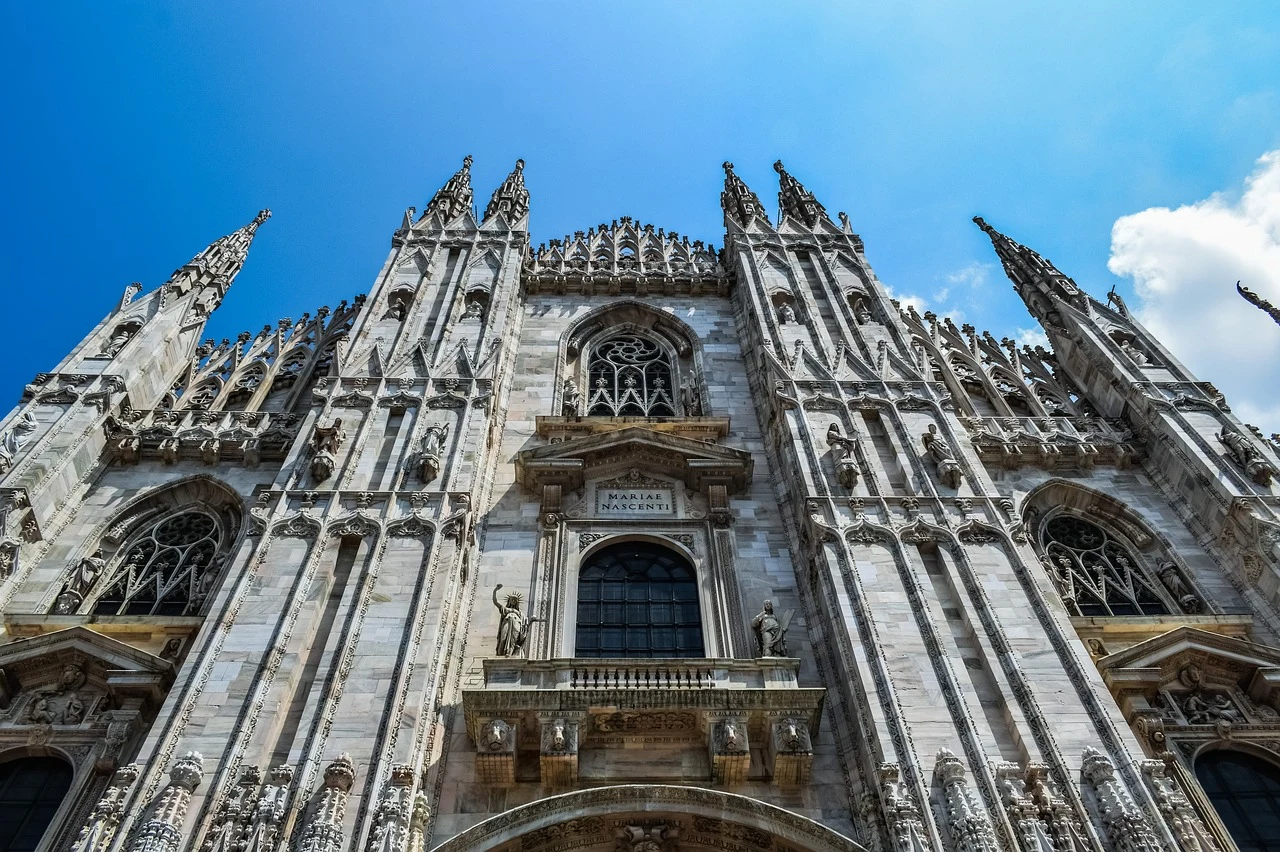 Milan Cathedral facade spires