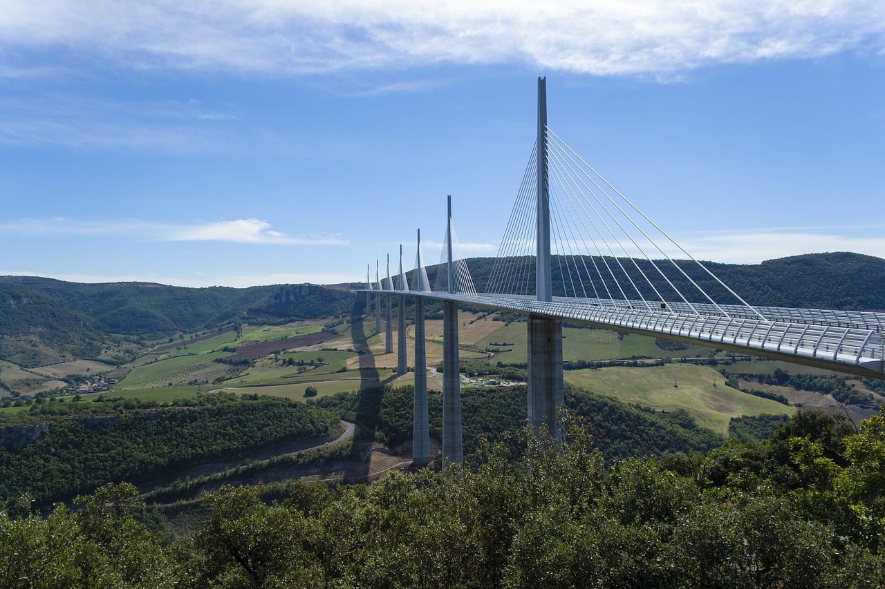 Millau viaduct highest pylons in the world