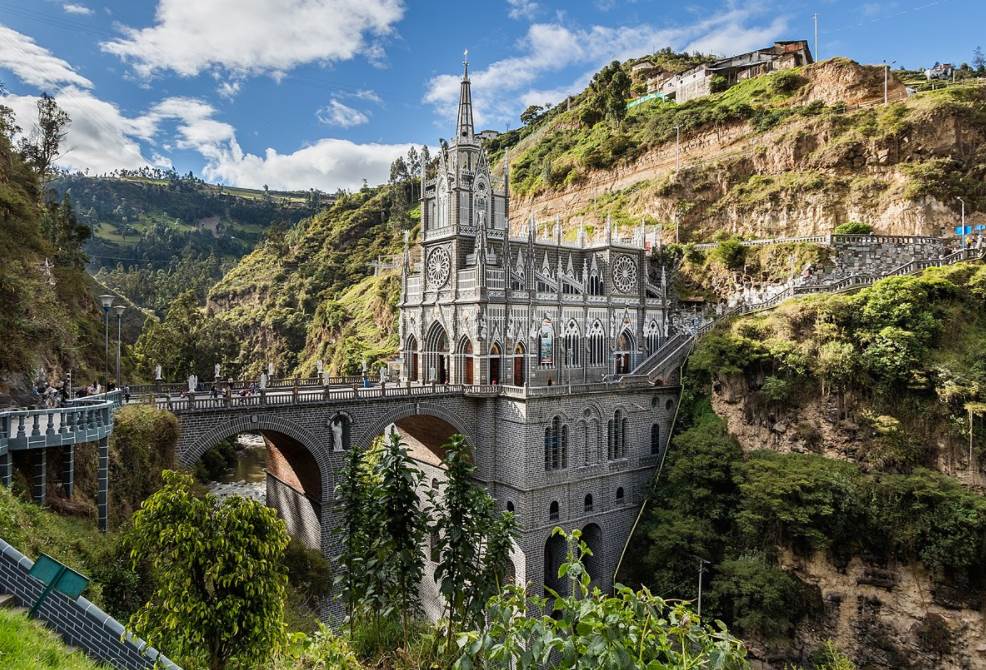 Most famous churches in South america Las Lajas Sanctuary