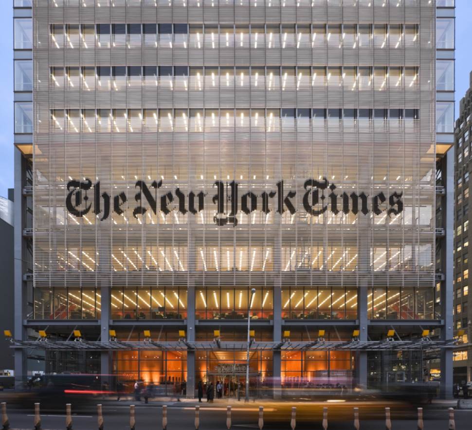 New York Times Building facade