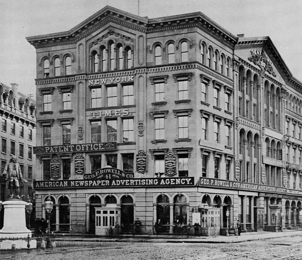 New York Times headquarters 19th century