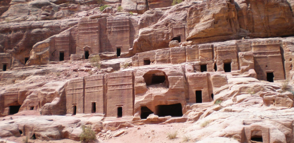 Petra houses in stone