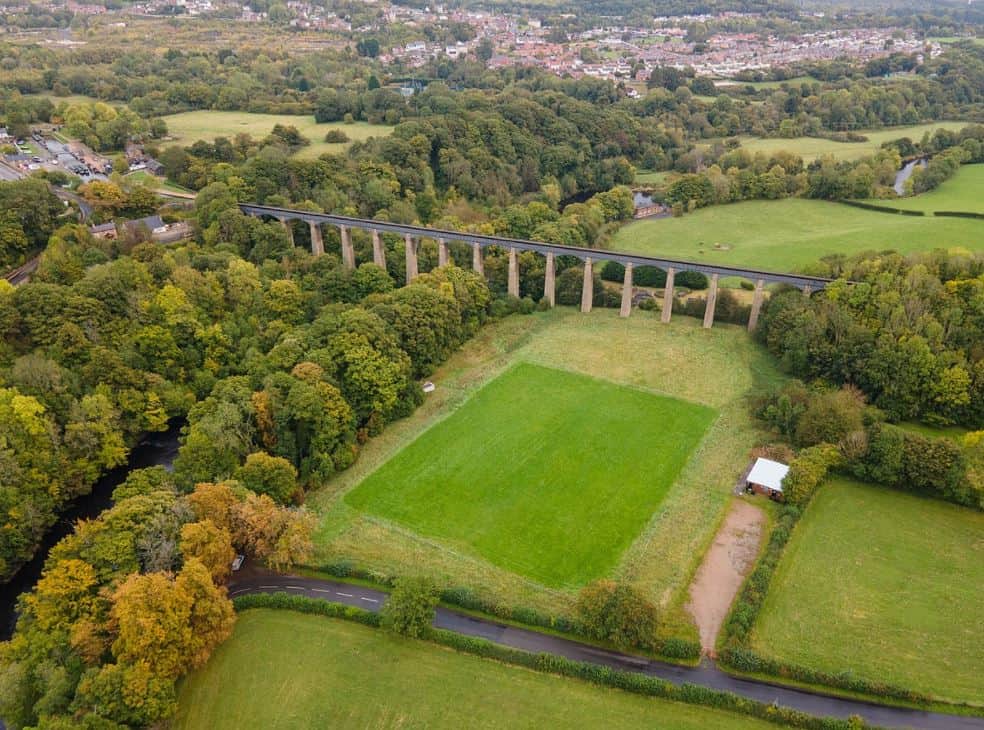 Pontcysyllte Aqueduct aerial view