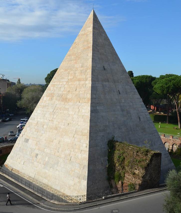 Pyramid of Cestius height