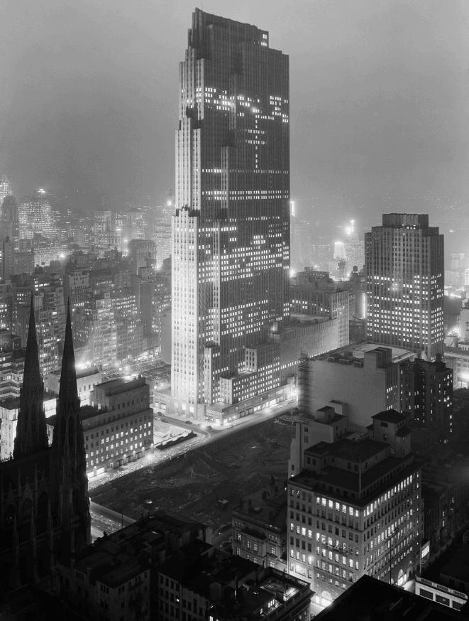Rockefeller Center construction in 1933