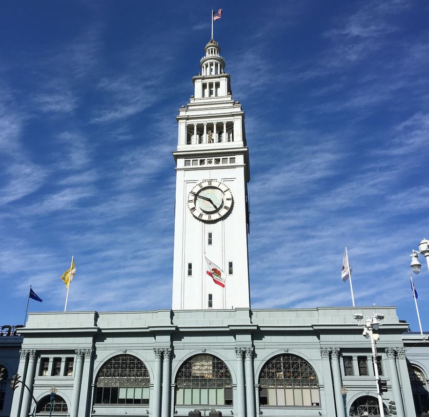 SF ferry building clock tower