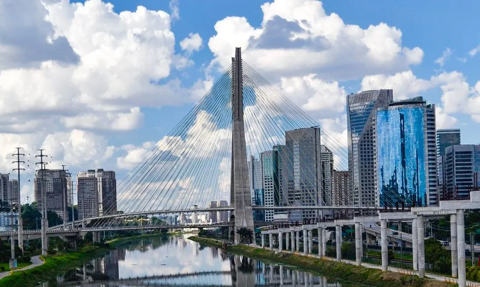 Sideview of octavio frias de oliveira bridge