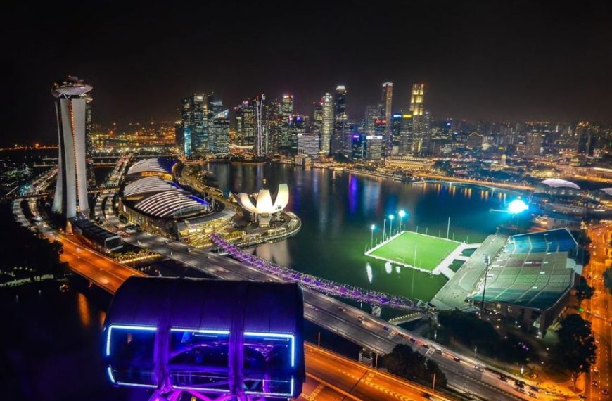 Singapore flyer view at night 1024x710